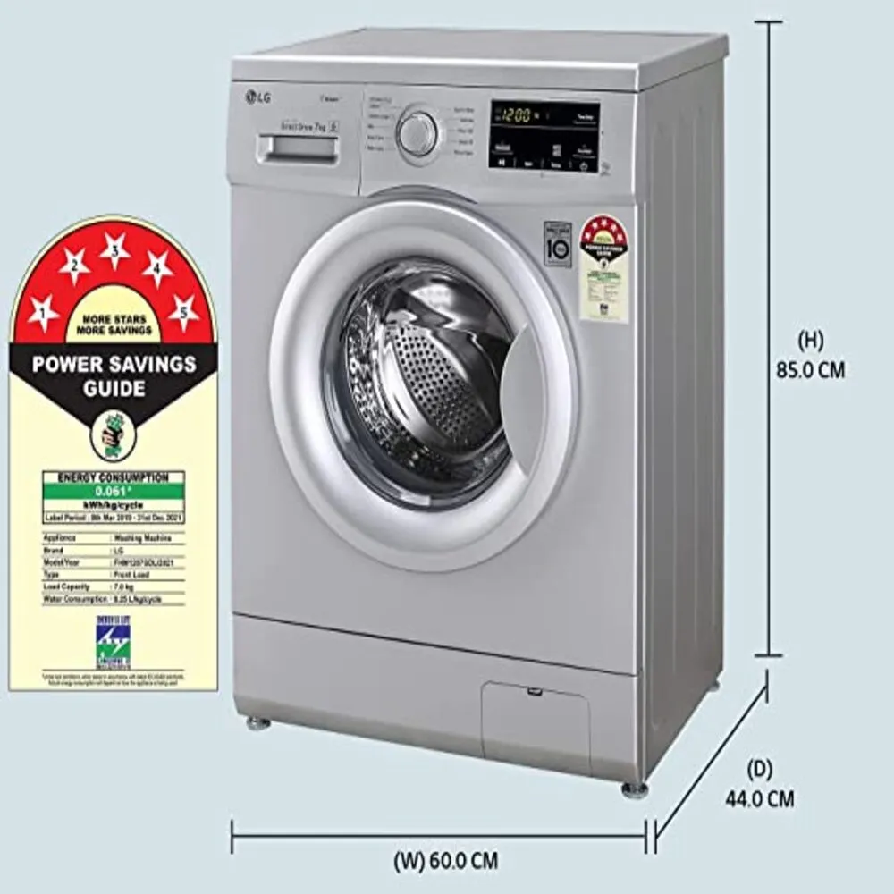 LG 7 Kg 5 Star Inverter Fully-Automatic Front Loading Washing Machine