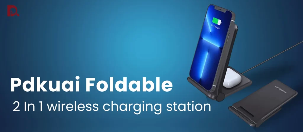 Pdkuai Foldable 2 In 1 Wireless Charging Station-25 Watt wireless charger